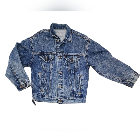 Vintage 80s LEVI STRAUSS Women's Size L Denim Jean Jacket 57508-1109 USA Made - Picture 2 of 4